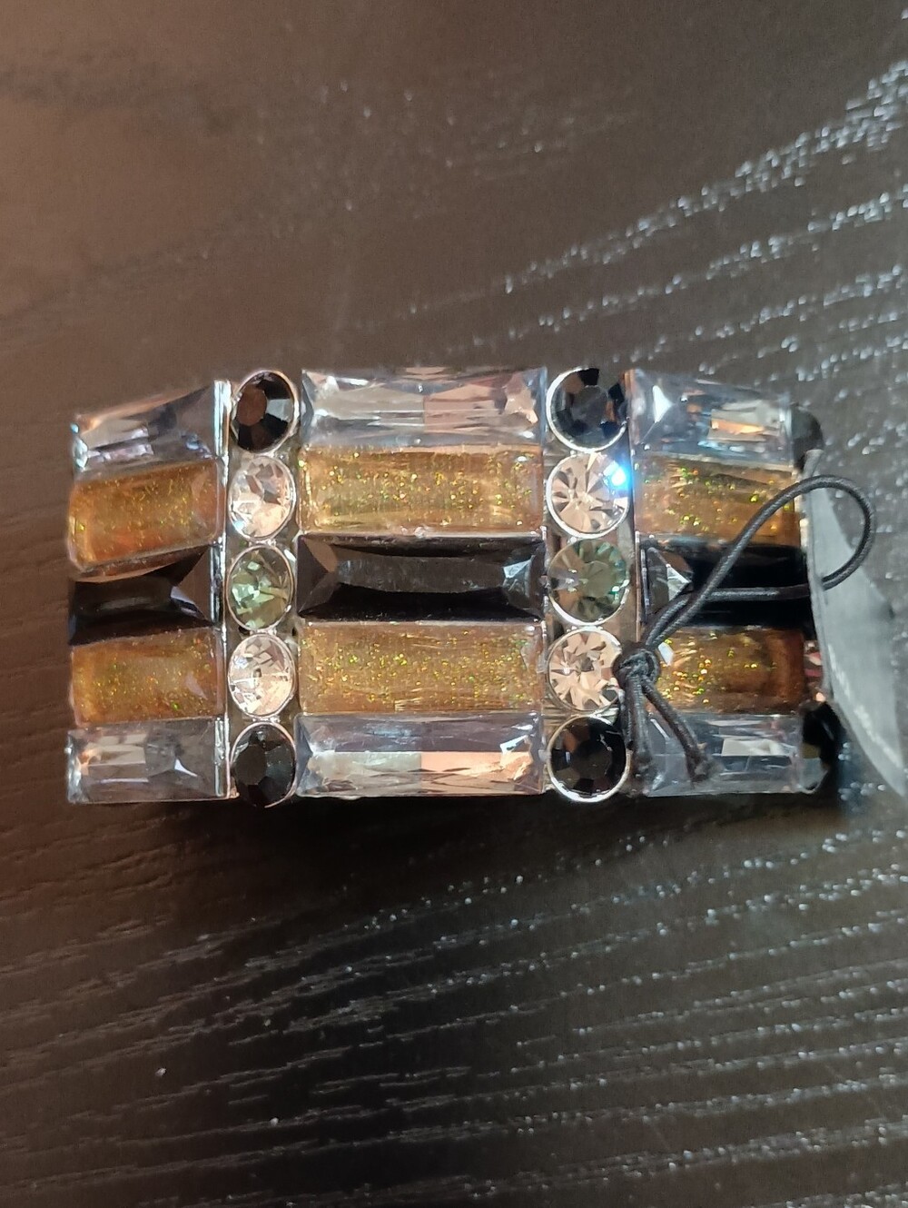 Black Label, Crystal Accent Stretch Bracelet